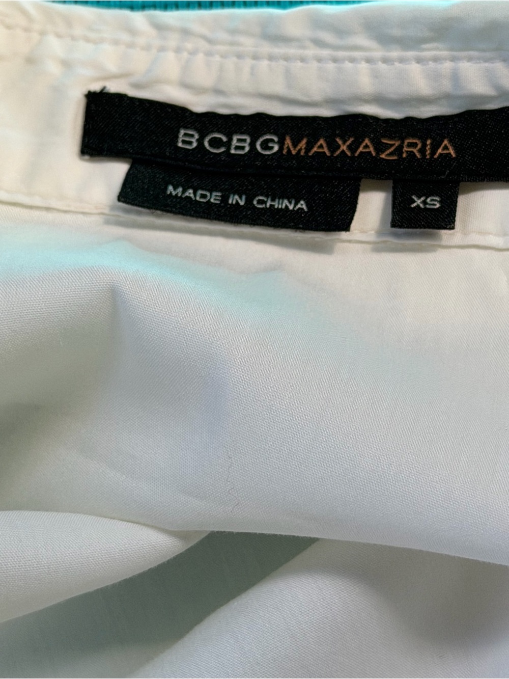 BCBGMaxAzria White Wrap-Front Button Down Blouse - Picture 5 of 6